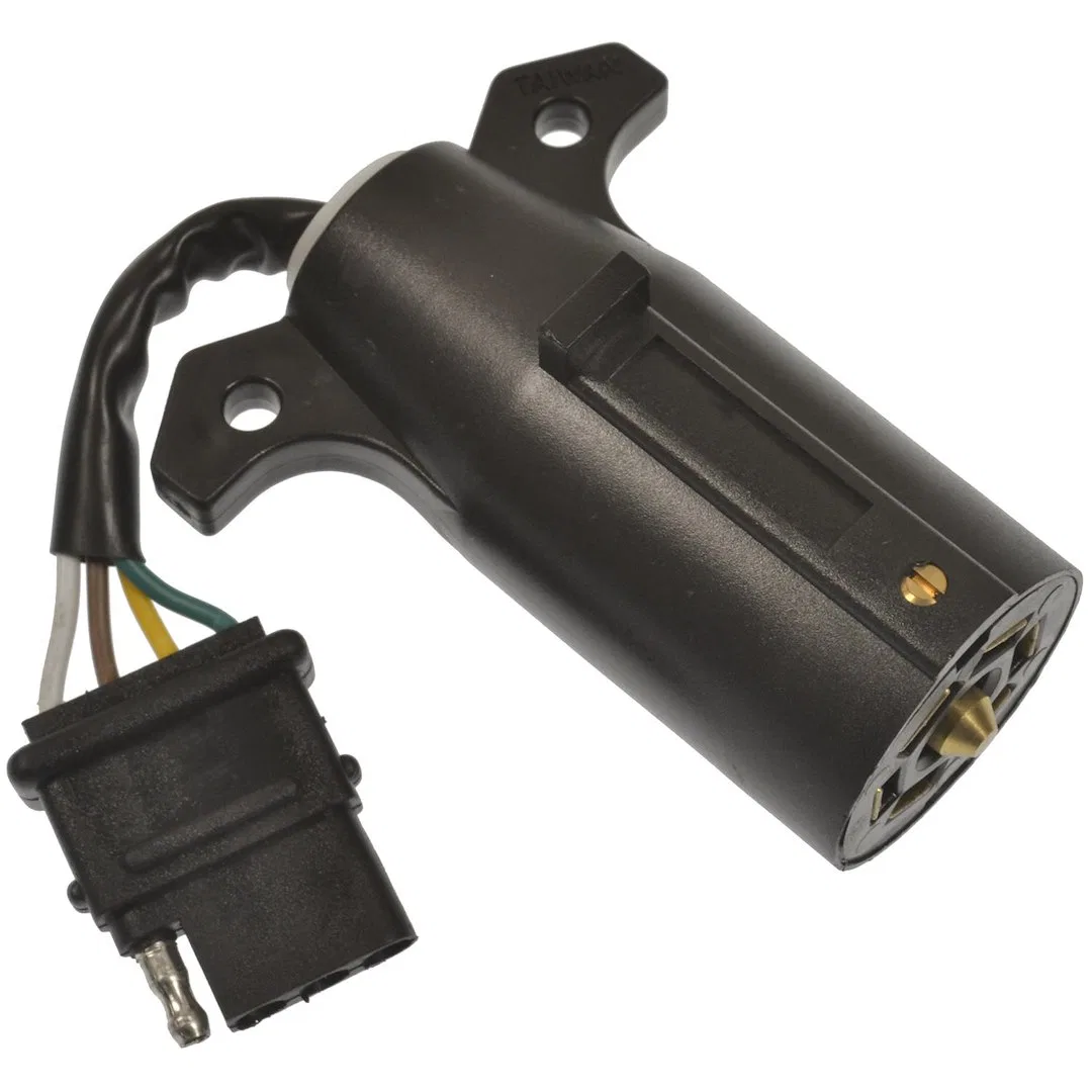 7WB-143V – POLLAK Trailer Wiring Connector Adapter, 7-Blade Vehicle End to 4-Way Flat With Flexible Wire